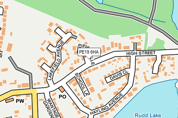 PE19 6HA map - OS OpenMap – Local (Ordnance Survey) PE19 6HA map - OS OpenMap – Local (Ordnance Survey)