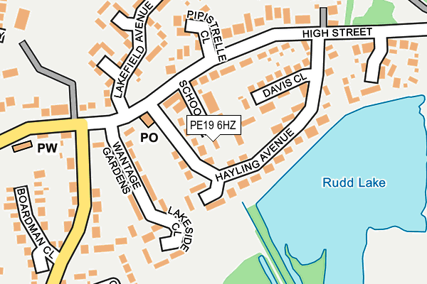 PE19 6HZ map - OS OpenMap – Local (Ordnance Survey)