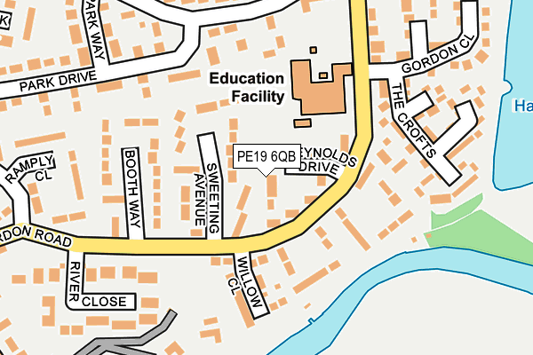 PE19 6QB map - OS OpenMap – Local (Ordnance Survey) PE19 6QB map - OS OpenMap – Local (Ordnance Survey)