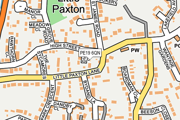 PE19 6QN map - OS OpenMap – Local (Ordnance Survey)