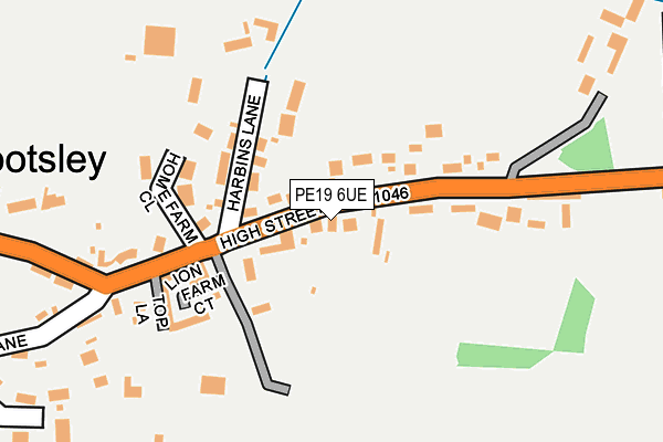 PE19 6UE map - OS OpenMap – Local (Ordnance Survey)