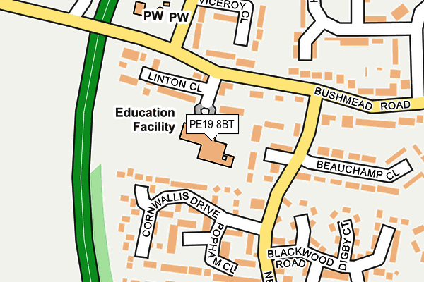PE19 8BT map - OS OpenMap – Local (Ordnance Survey) PE19 8BT map - OS OpenMap – Local (Ordnance Survey)