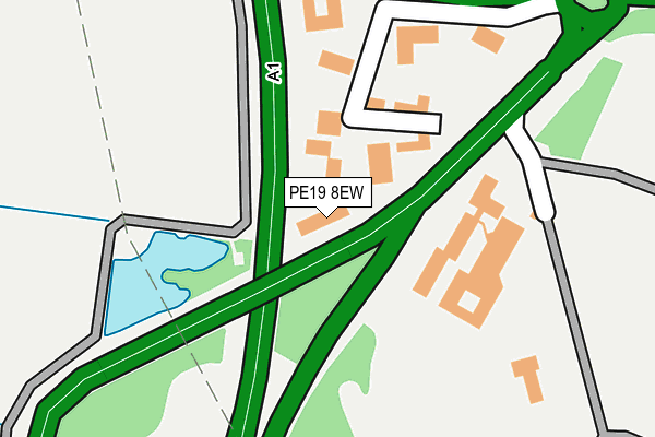 PE19 8EW map - OS OpenMap – Local (Ordnance Survey)