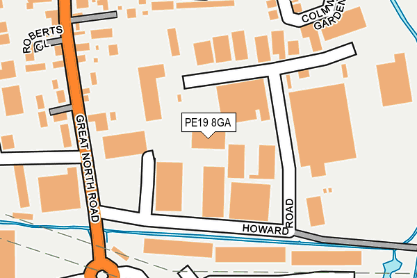 PE19 8GA map - OS OpenMap – Local (Ordnance Survey)