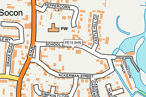 PE19 8HN map - OS OpenMap – Local (Ordnance Survey) PE19 8HN map - OS OpenMap – Local (Ordnance Survey)