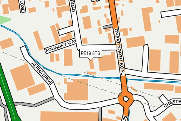 PE19 8TS map - OS OpenMap – Local (Ordnance Survey) PE19 8TS map - OS OpenMap – Local (Ordnance Survey)
