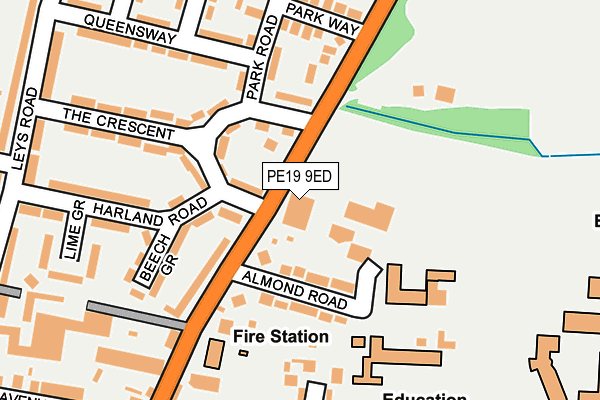 PE19 9ED map - OS OpenMap – Local (Ordnance Survey) PE19 9ED map - OS OpenMap – Local (Ordnance Survey)