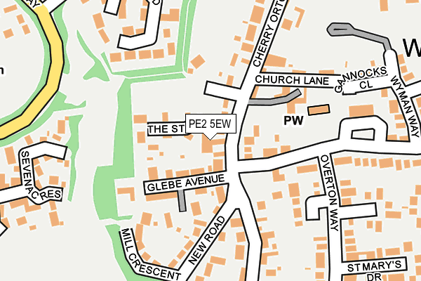 PE2 5EW map - OS OpenMap – Local (Ordnance Survey) PE2 5EW map - OS OpenMap – Local (Ordnance Survey)