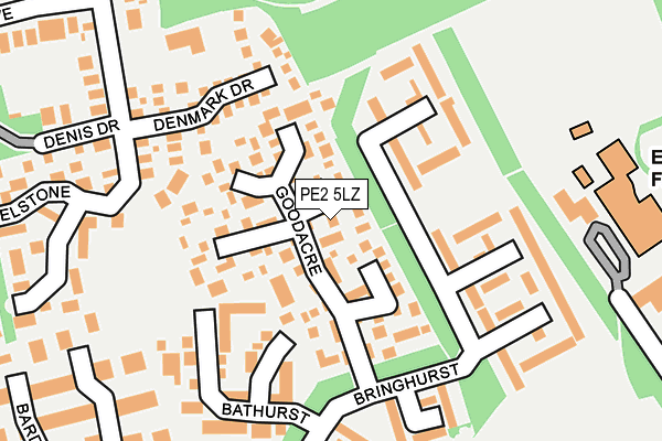 PE2 5LZ map - OS OpenMap – Local (Ordnance Survey) PE2 5LZ map - OS OpenMap – Local (Ordnance Survey)