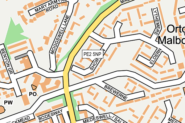 PE2 5NP map - OS OpenMap – Local (Ordnance Survey) PE2 5NP map - OS OpenMap – Local (Ordnance Survey)