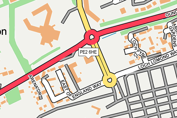 PE2 6HE map - OS OpenMap – Local (Ordnance Survey) PE2 6HE map - OS OpenMap – Local (Ordnance Survey)