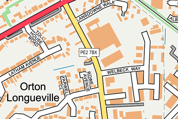 PE2 7BX map - OS OpenMap – Local (Ordnance Survey) PE2 7BX map - OS OpenMap – Local (Ordnance Survey)