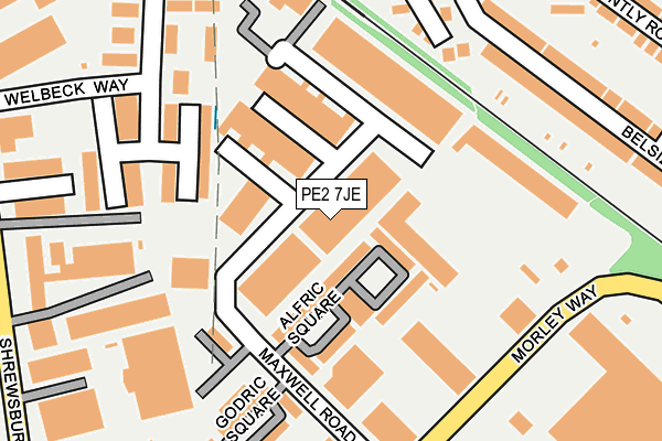 PE2 7JE map - OS OpenMap – Local (Ordnance Survey) PE2 7JE map - OS OpenMap – Local (Ordnance Survey)