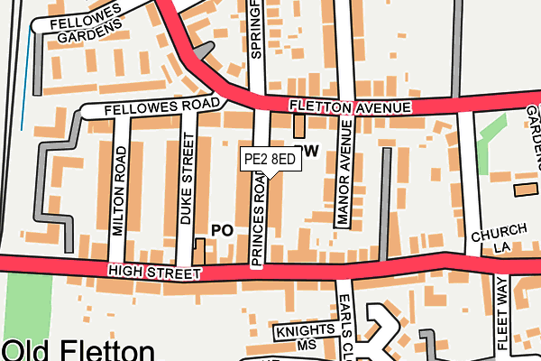 PE2 8ED map - OS OpenMap – Local (Ordnance Survey) PE2 8ED map - OS OpenMap – Local (Ordnance Survey)