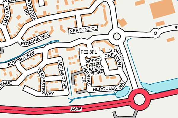 PE2 8FL map - OS OpenMap – Local (Ordnance Survey) PE2 8FL map - OS OpenMap – Local (Ordnance Survey)