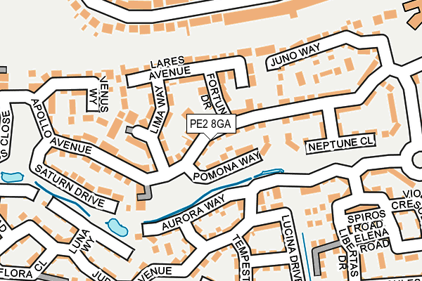 PE2 8GA map - OS OpenMap – Local (Ordnance Survey) PE2 8GA map - OS OpenMap – Local (Ordnance Survey)