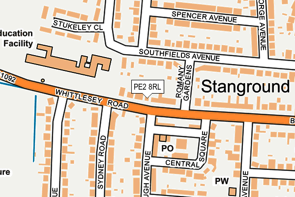 PE2 8RL map - OS OpenMap – Local (Ordnance Survey) PE2 8RL map - OS OpenMap – Local (Ordnance Survey)