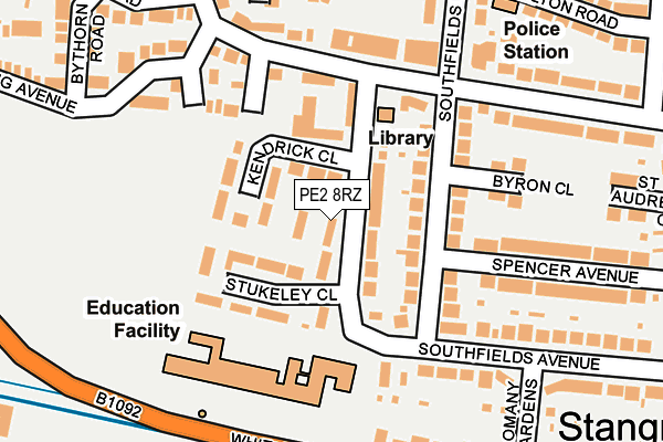 PE2 8RZ map - OS OpenMap – Local (Ordnance Survey) PE2 8RZ map - OS OpenMap – Local (Ordnance Survey)