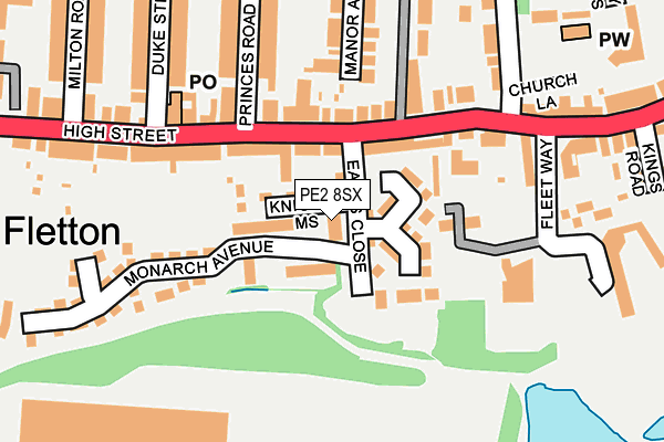 PE2 8SX map - OS OpenMap – Local (Ordnance Survey) PE2 8SX map - OS OpenMap – Local (Ordnance Survey)