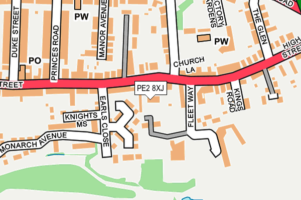 PE2 8XJ map - OS OpenMap – Local (Ordnance Survey) PE2 8XJ map - OS OpenMap – Local (Ordnance Survey)