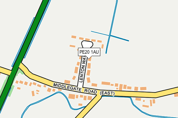 PE20 1AU map - OS OpenMap – Local (Ordnance Survey)