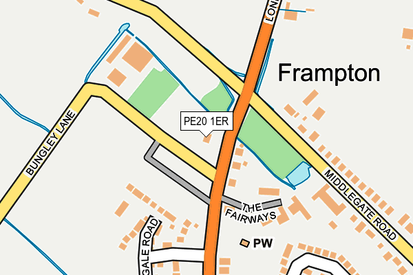 PE20 1ER map - OS OpenMap – Local (Ordnance Survey)