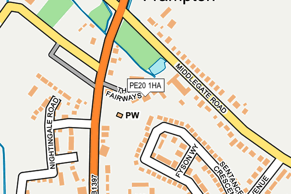 PE20 1HA map - OS OpenMap – Local (Ordnance Survey) PE20 1HA map - OS OpenMap – Local (Ordnance Survey)