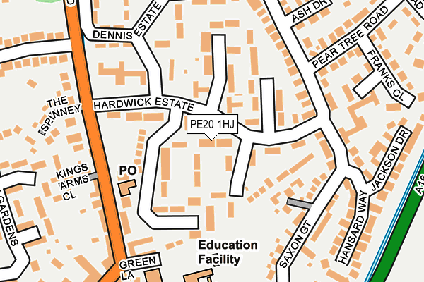 PE20 1HJ map - OS OpenMap – Local (Ordnance Survey) PE20 1HJ map - OS OpenMap – Local (Ordnance Survey)