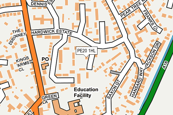 PE20 1HL map - OS OpenMap – Local (Ordnance Survey) PE20 1HL map - OS OpenMap – Local (Ordnance Survey)