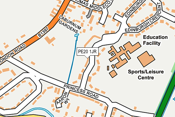 PE20 1JR map - OS OpenMap – Local (Ordnance Survey) PE20 1JR map - OS OpenMap – Local (Ordnance Survey)