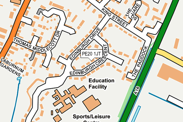 PE20 1JT map - OS OpenMap – Local (Ordnance Survey) PE20 1JT map - OS OpenMap – Local (Ordnance Survey)