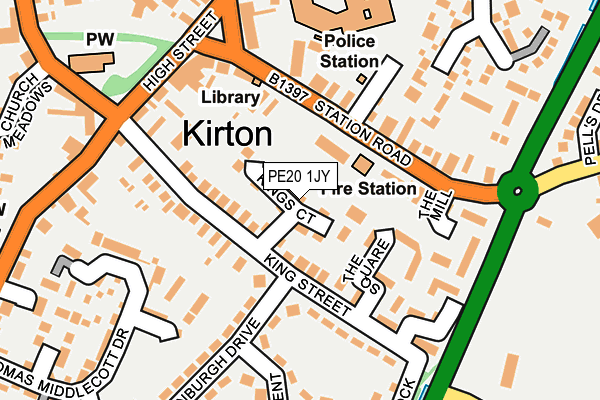 PE20 1JY map - OS OpenMap – Local (Ordnance Survey) PE20 1JY map - OS OpenMap – Local (Ordnance Survey)