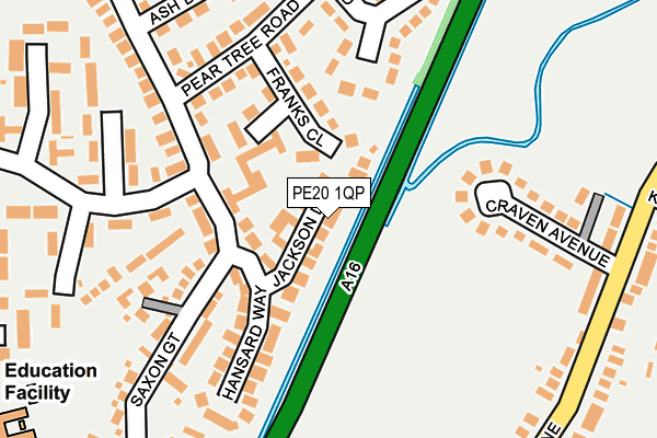 PE20 1QP map - OS OpenMap – Local (Ordnance Survey) PE20 1QP map - OS OpenMap – Local (Ordnance Survey)