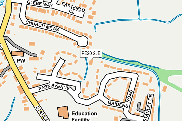PE20 2JE map - OS OpenMap – Local (Ordnance Survey) PE20 2JE map - OS OpenMap – Local (Ordnance Survey)
