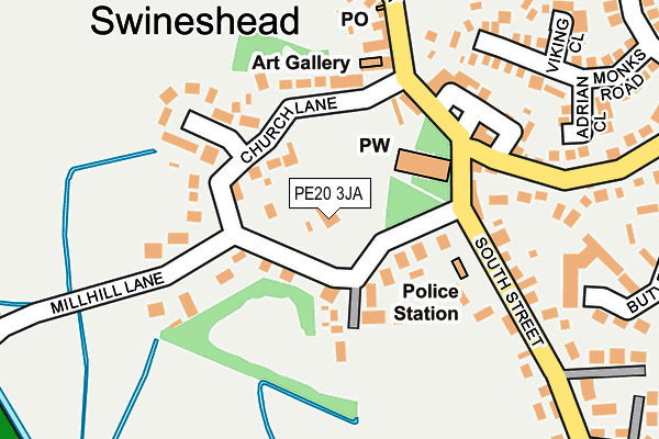 PE20 3JA map - OS OpenMap – Local (Ordnance Survey) PE20 3JA map - OS OpenMap – Local (Ordnance Survey)