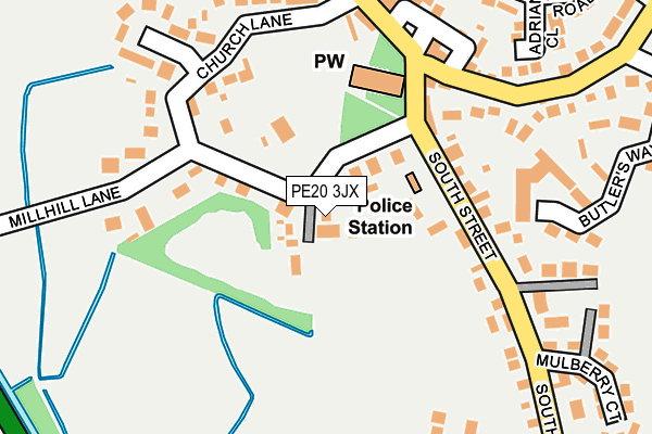 PE20 3JX map - OS OpenMap – Local (Ordnance Survey) PE20 3JX map - OS OpenMap – Local (Ordnance Survey)