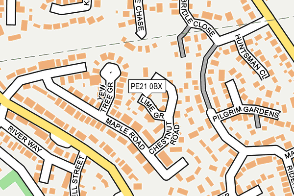 PE21 0BX map - OS OpenMap – Local (Ordnance Survey) PE21 0BX map - OS OpenMap – Local (Ordnance Survey)