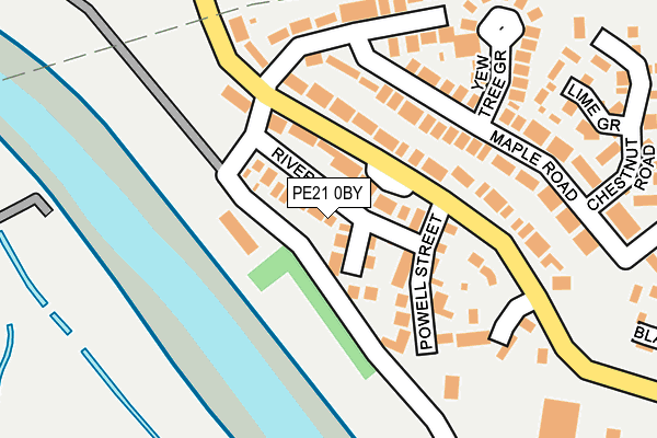 PE21 0BY map - OS OpenMap – Local (Ordnance Survey) PE21 0BY map - OS OpenMap – Local (Ordnance Survey)