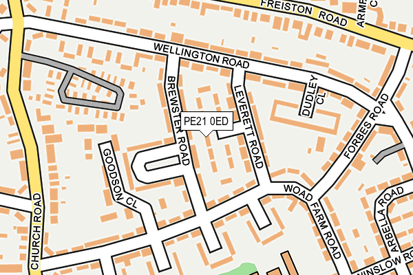 PE21 0ED map - OS OpenMap – Local (Ordnance Survey) PE21 0ED map - OS OpenMap – Local (Ordnance Survey)