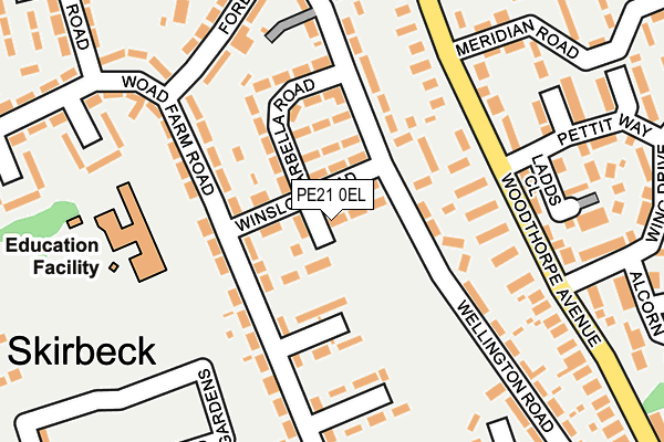 PE21 0EL map - OS OpenMap – Local (Ordnance Survey) PE21 0EL map - OS OpenMap – Local (Ordnance Survey)