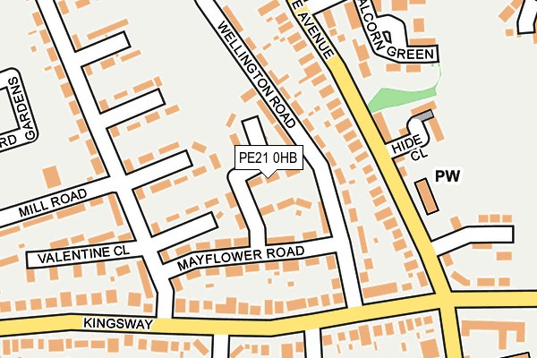 PE21 0HB map - OS OpenMap – Local (Ordnance Survey) PE21 0HB map - OS OpenMap – Local (Ordnance Survey)