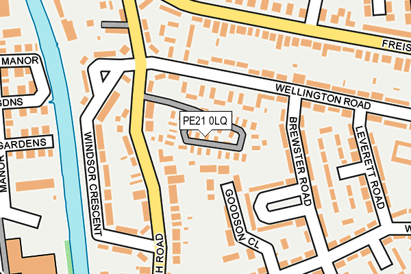 PE21 0LQ map - OS OpenMap – Local (Ordnance Survey) PE21 0LQ map - OS OpenMap – Local (Ordnance Survey)