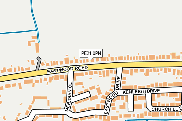 PE21 0PN map - OS OpenMap – Local (Ordnance Survey) PE21 0PN map - OS OpenMap – Local (Ordnance Survey)