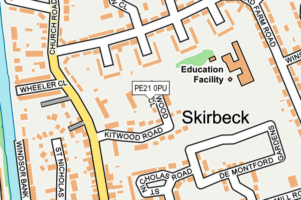 PE21 0PU map - OS OpenMap – Local (Ordnance Survey) PE21 0PU map - OS OpenMap – Local (Ordnance Survey)