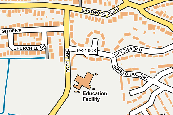 PE21 0QB map - OS OpenMap – Local (Ordnance Survey) PE21 0QB map - OS OpenMap – Local (Ordnance Survey)