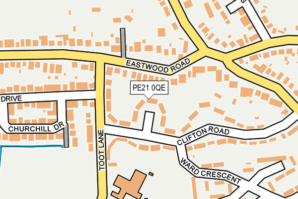 PE21 0QE map - OS OpenMap – Local (Ordnance Survey) PE21 0QE map - OS OpenMap – Local (Ordnance Survey)