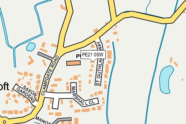 PE21 0SW map - OS OpenMap – Local (Ordnance Survey) PE21 0SW map - OS OpenMap – Local (Ordnance Survey)