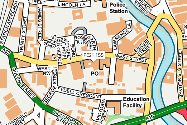 PE21 1SS map - OS OpenMap – Local (Ordnance Survey) PE21 1SS map - OS OpenMap – Local (Ordnance Survey)