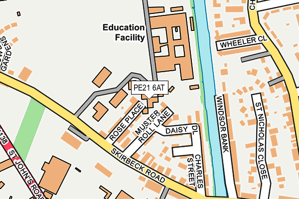 PE21 6AT map - OS OpenMap – Local (Ordnance Survey) PE21 6AT map - OS OpenMap – Local (Ordnance Survey)