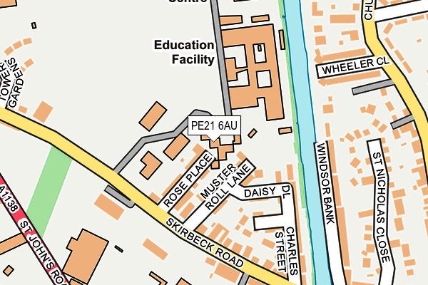 PE21 6AU map - OS OpenMap – Local (Ordnance Survey) PE21 6AU map - OS OpenMap – Local (Ordnance Survey)